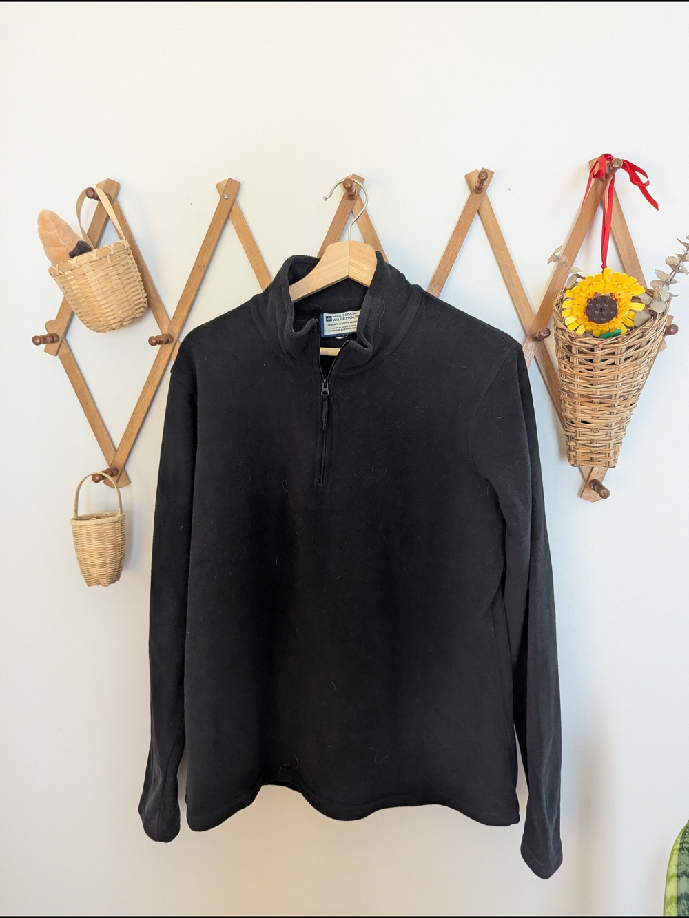 Black Quarter-Zip Sweater